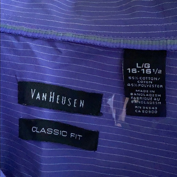 Men’s Van Heusen Periwinkle Dress Shirt - Picture 3 of 3